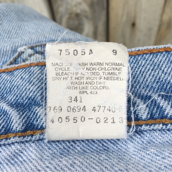 Levi’s Vintage 90’s 550 Relaxed Fit Orange Tag Jean Blue 34 - Picture 5 of 16